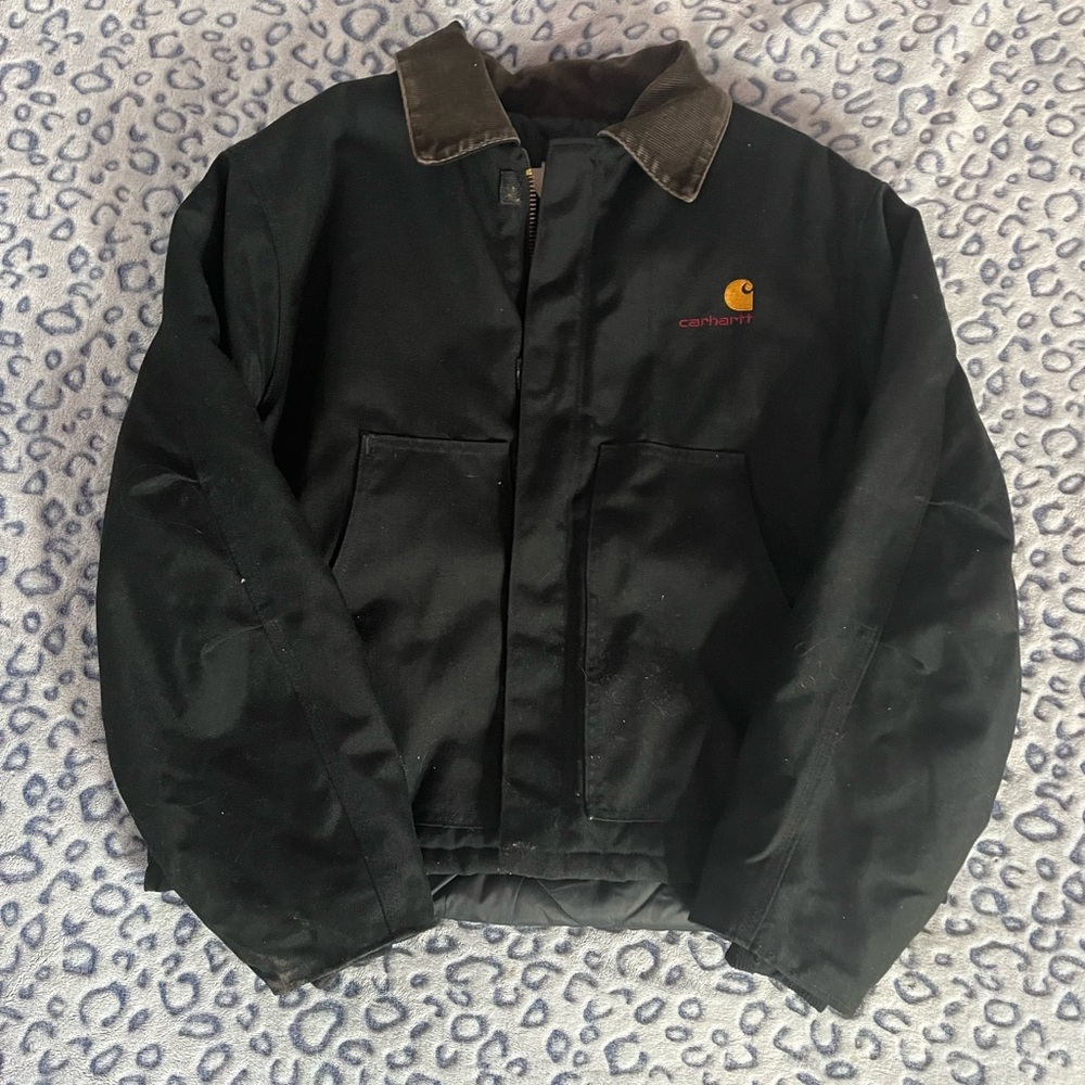 XL Black Collared Carhart Jacket